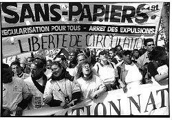 Manifestation pour les sans papiers